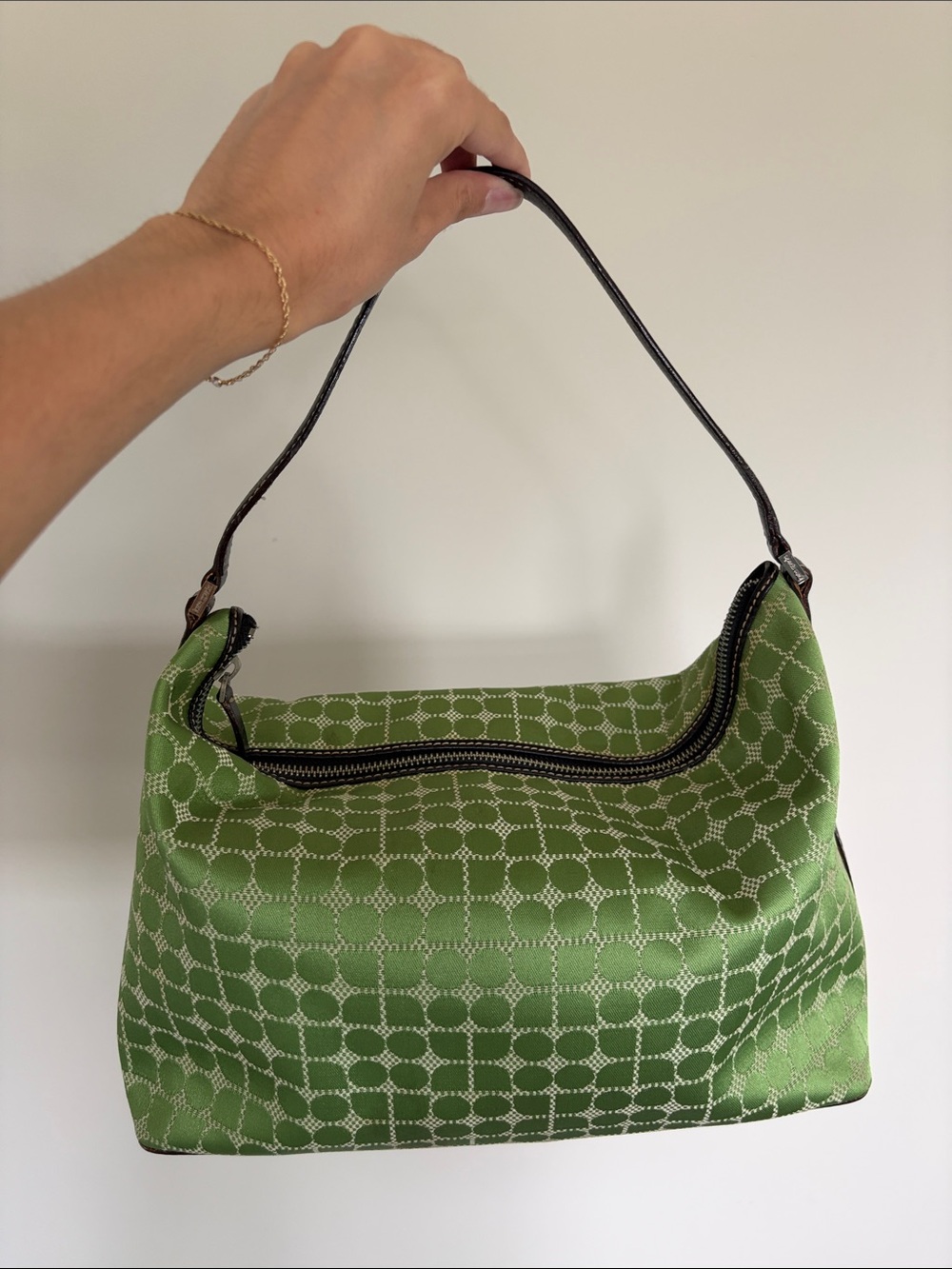 Y2K-Era Kate Spade New York “Dot Noel” Jacquard Hobo Shoulder Bag